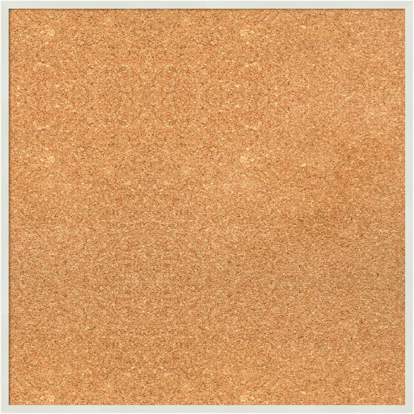 Amanti Art Natural Cork Board for Wall, 21x21 Vision Board with White Frame, Medium Corkboard Office Decor for Home Organization, Modern Corkboard Pinboard to Display Items for Home Organization in