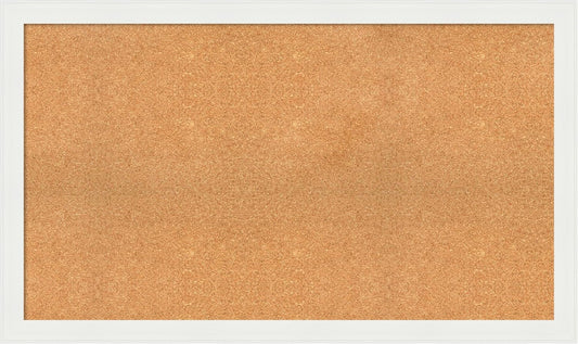 Amanti Art Natural Cork Board for Wall, 29x49 Vision Board with White Frame, Oversize Corkboard Office Decor for Home Organization, Casual Corkboard Pinboard to Display Items for Home Organization in
