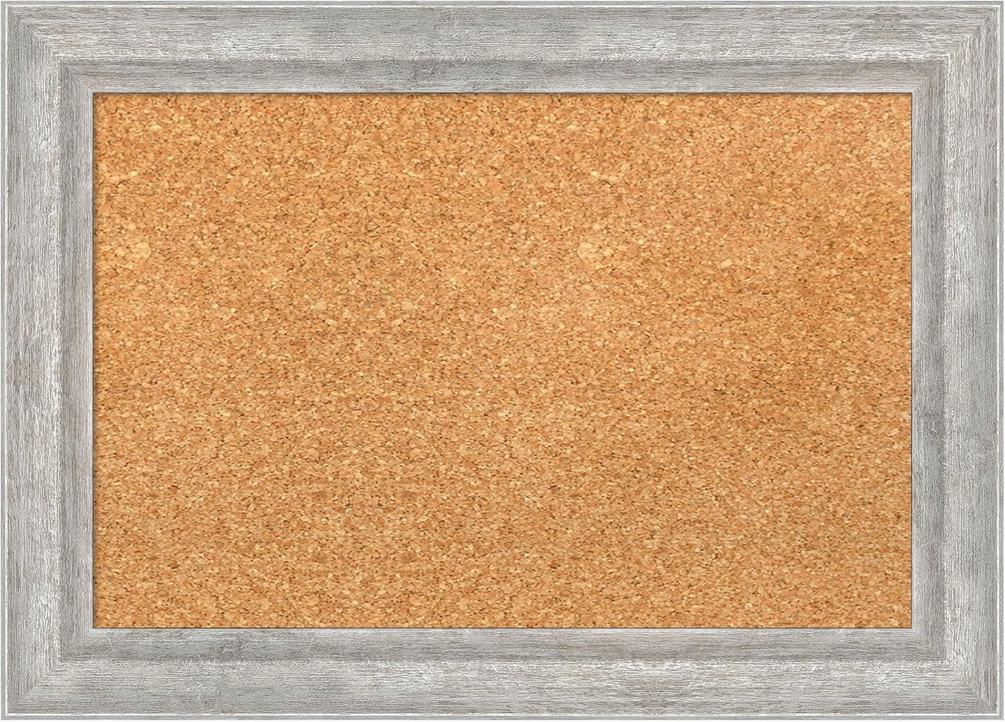 Amanti Art Natural Cork Board for Wall, 15x21 Vision Board with Silver Wood Frame, Small Corkboard Office Decor for Home Organization, Modern Corkboard Pinboard to Display Items for Home Organization