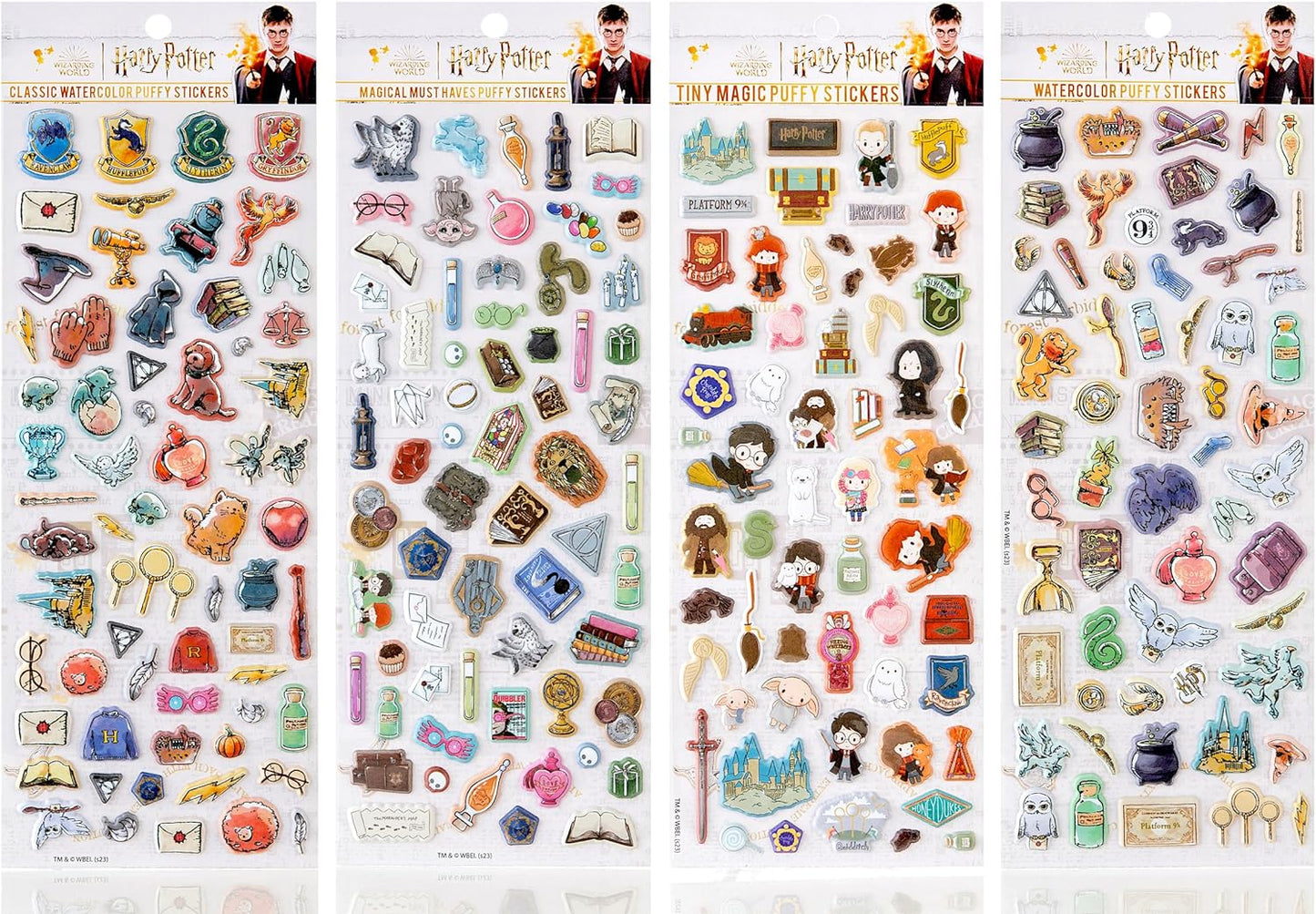 Conquest Journals Harry Potter Puffy Sticker Collection (Watercolor)