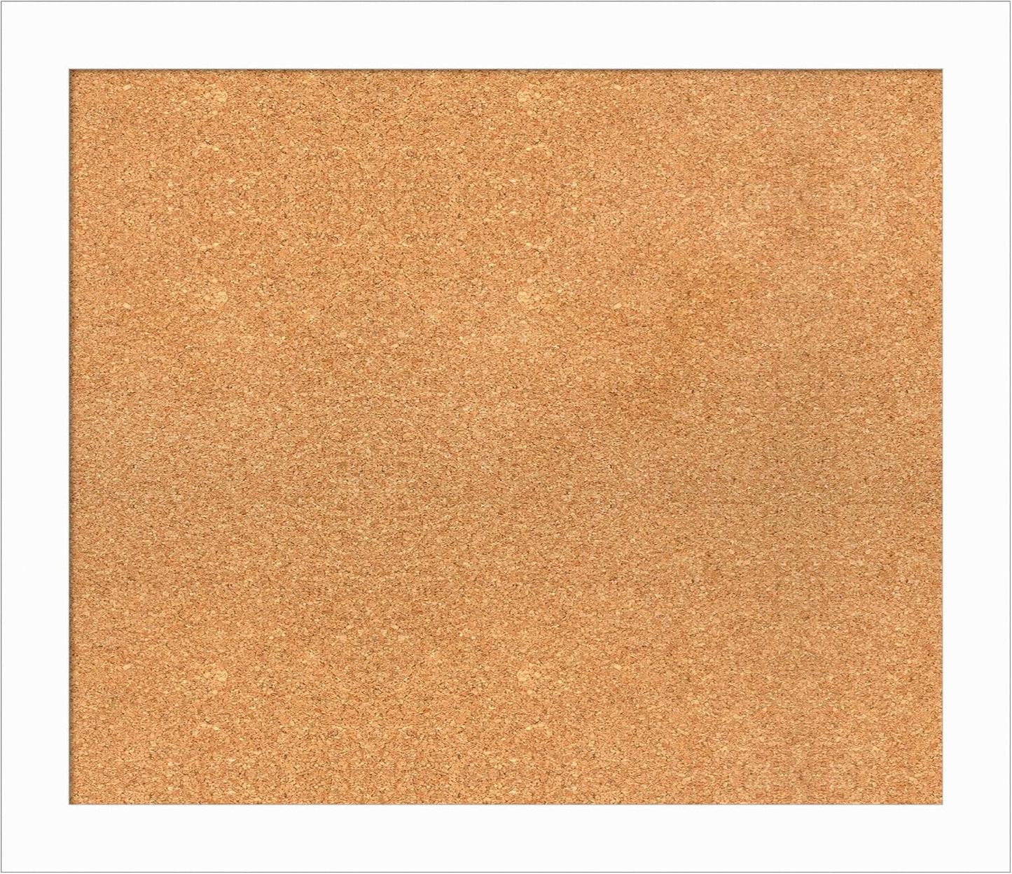 Amanti Art Natural Cork Board for Wall, 25x29 Vision Board with White Frame, Medium Corkboard Office Decor for Home Organization, Casual Corkboard Pinboard to Display Items for Home Organization in