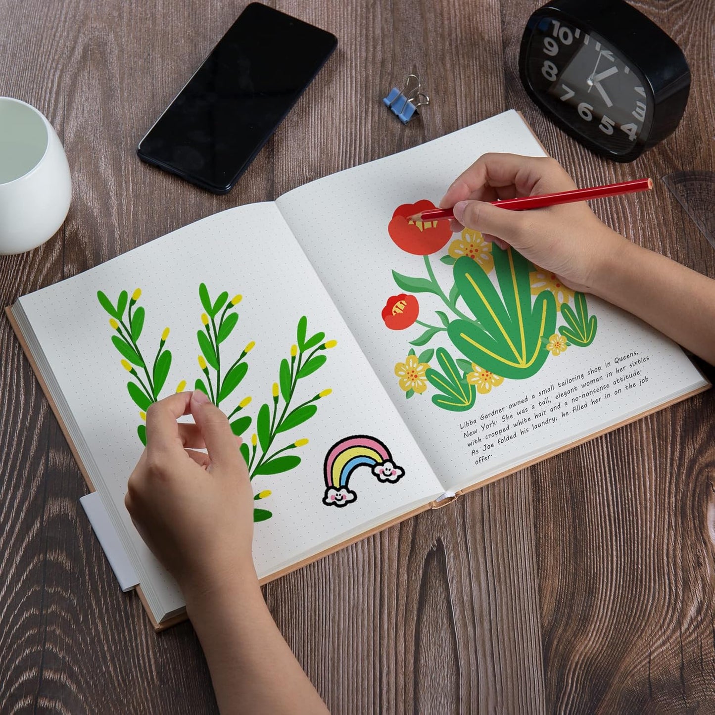 Large B5 Dot Grid Notebook Journals, Kraft Hardcover Sketchbook Subject Composition Notebooks with Dotted Grid Paper, 2 Pack, 120GSM, 102 Sheets, 7.6x10 inch, Travel Journal Set