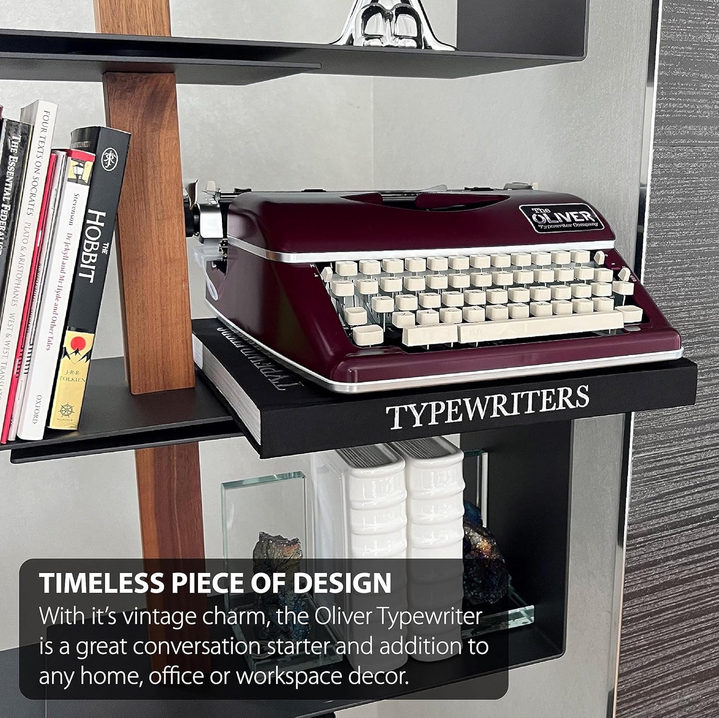 Timeless Manual Typewriter, Burgundy