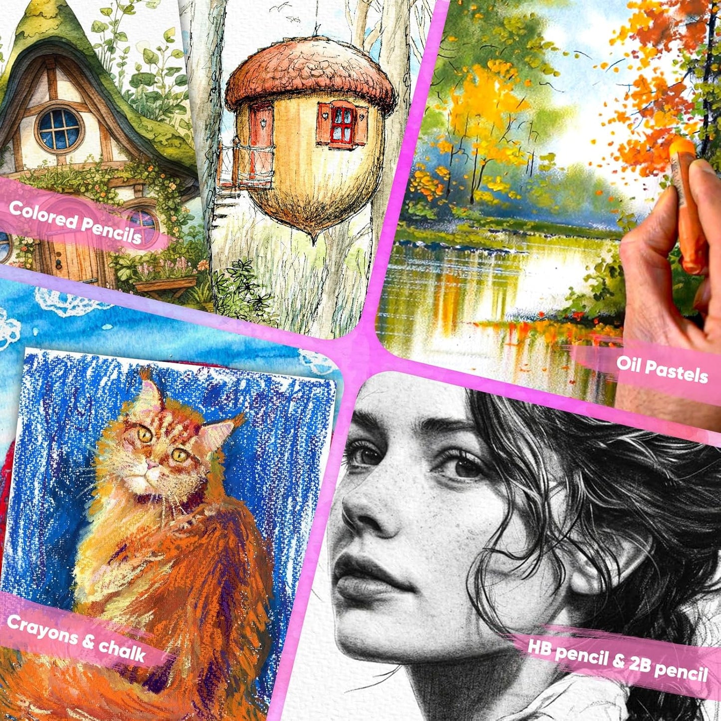 180 Sheets Sketch Paper, 9" x 12" Acid Free Artist Art Easel Drawing Painting Writing Sketching Book Paper Bulk, Study Essentials College Office School Supplies for Kids Students Adults Beginners