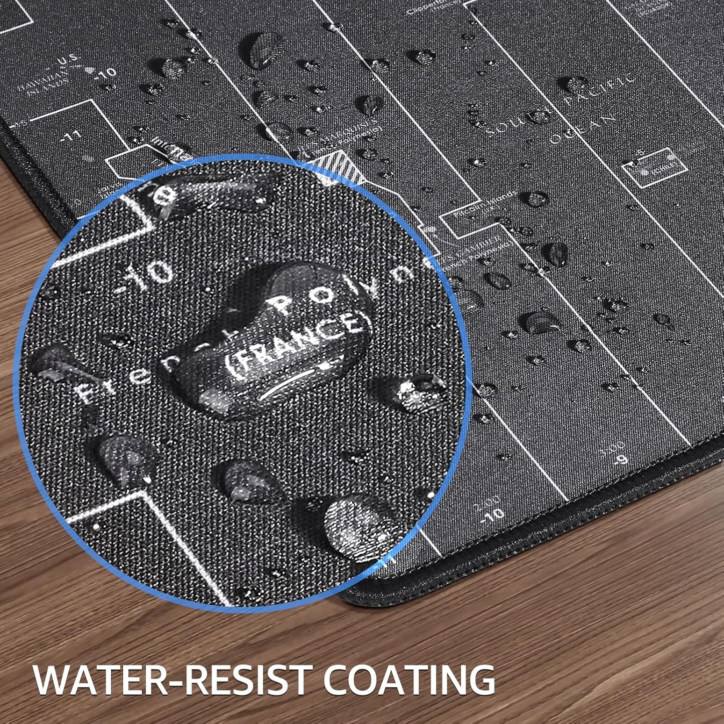 KTRIO Large Gaming Mouse Pad with Stitched Edges, Extended Mousepad with Superior Micro-Weave Cloth, Non-Slip Base, Water Resist Keyboard Pad, Desk Mat for Gamer, Office & Home, 31.5x15.7in, World Map