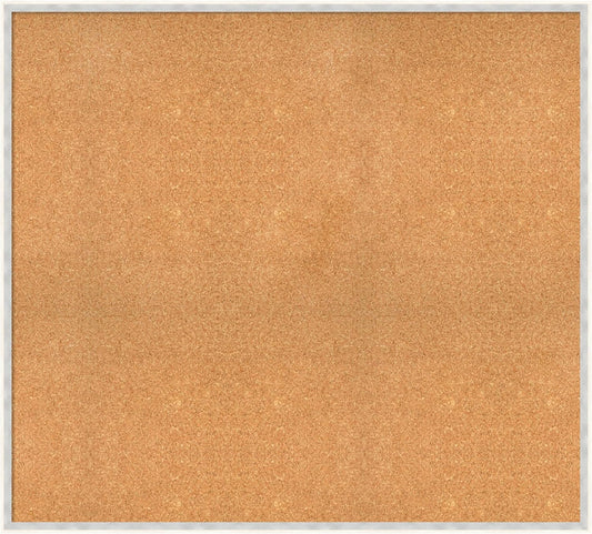 Amanti Art Natural Cork Board for Wall, 37x41 Vision Board with White Frame, Oversize Corkboard Office Decor for Home Organization, Modern Corkboard Pinboard to Display Items for Home Organization in