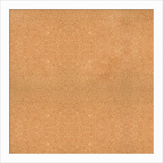 Amanti Art Natural Cork Board for Wall, 35x35 Vision Board with White Frame, Large Corkboard Office Decor for Home Organization, Casual Corkboard Pinboard to Display Items for Home Organization in