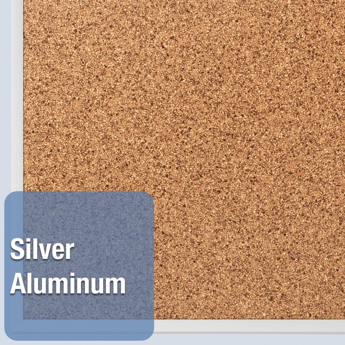 Quartet Cork Board, Bulletin Board, 3' x 2' Corkboard, Aluminum Frame (2303)