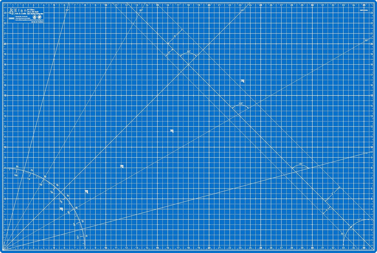 Elan Cutting Mat A1 Blue, Large Self Healing Cutting Mat 24 x 36 Inch, 5-Ply Craft Board Blue, Hobby Board for Crafts 24x36 Inch