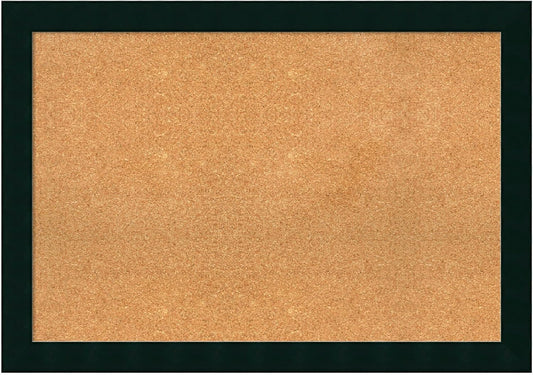 Amanti Art Natural Cork Board for Wall, 28x40 Vision Board with Black Wood Frame, Large Corkboard Office Decor for Home Organization, Modern Contemporary Corkboard Pinboard to display items for home
