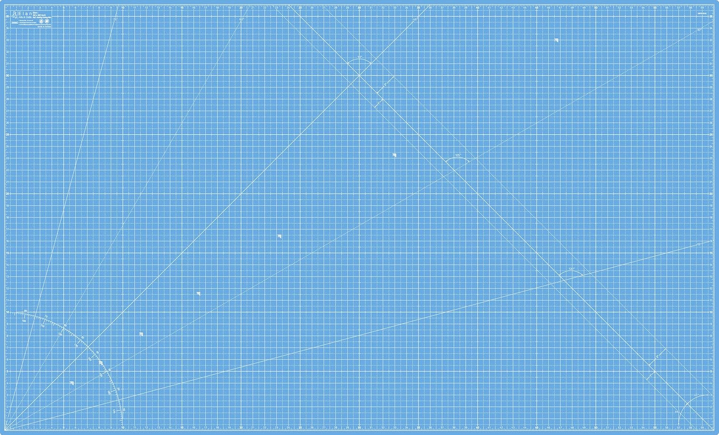 Elan Cutting Mat 36x60 Blue, Extra Large Self Healing Cutting Mat 36 x 60 Inch, 5-Ply Craft Board Blue, Hobby Board for Sewing and Quilting