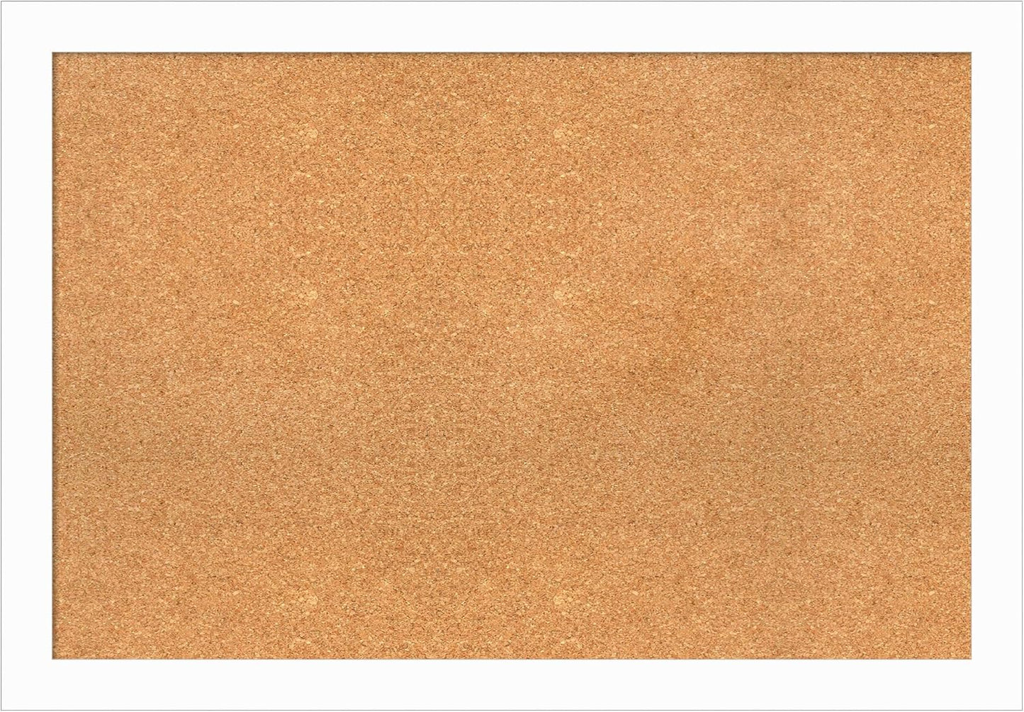 Amanti Art Natural Cork Board for Wall, 27x39 Vision Board with White Frame, Large Corkboard Office Decor for Home Organization, Casual Corkboard Pinboard to Display Items for Home Organization in