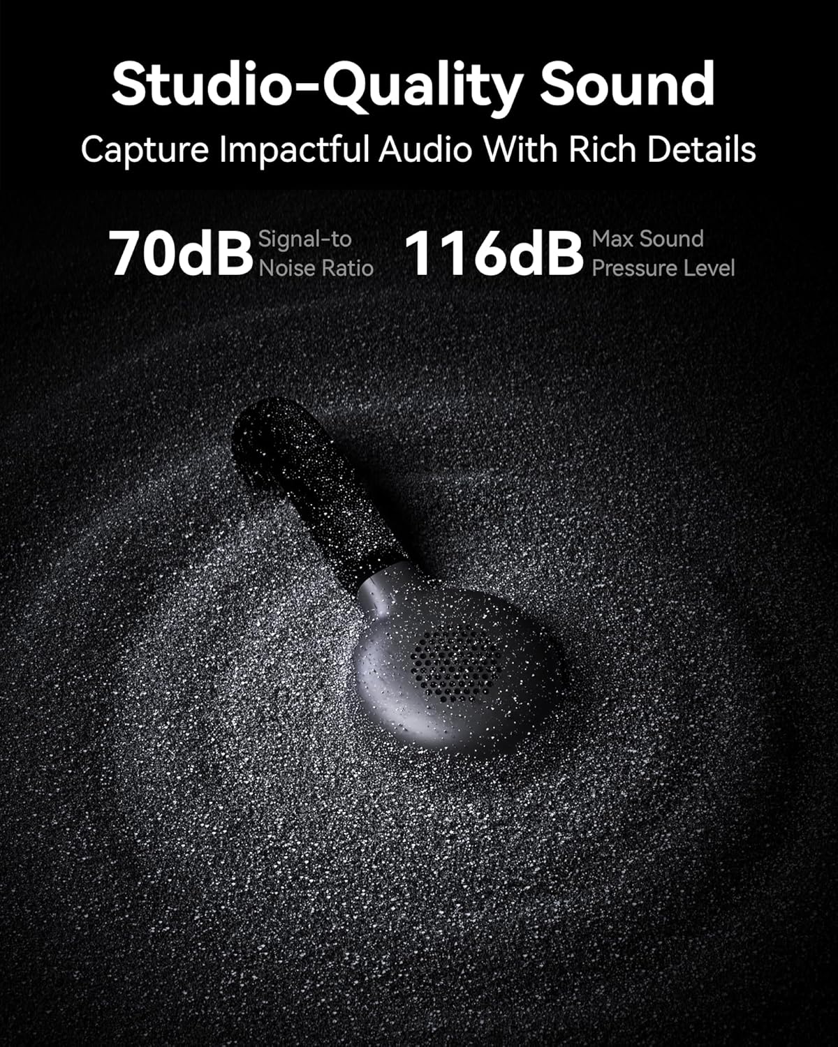 Hollyland Lark M2S Wireless Microphone with USB-C Plug for iPhone 15/16 and Android, Titanium Clip, Plug-and-Play, Noise Cancelling, 300m Range, 27H Battery Life for Vlogging, YouTube