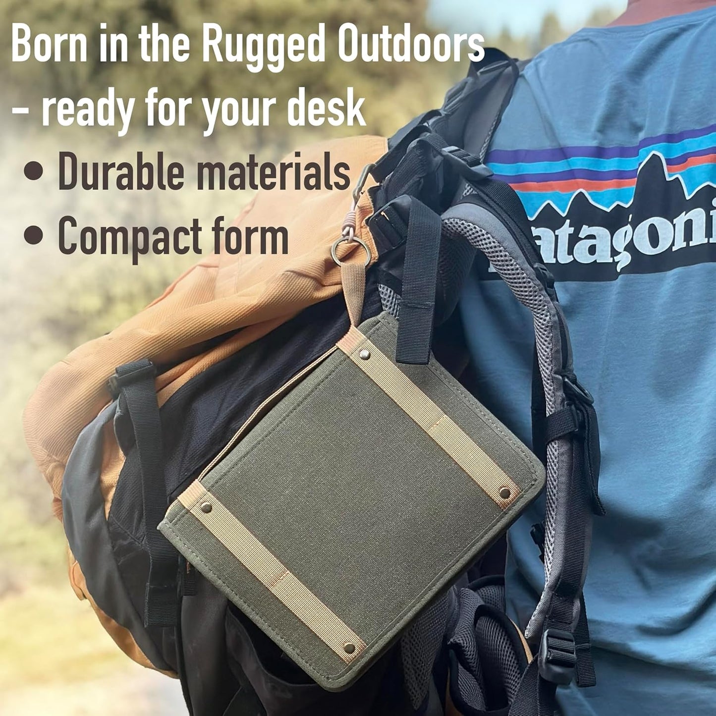 Le Vent A5 Field Notebook Organizer – 3-Layer Waxed Canvas Refillable Travelers Journal, Planner (200 Pages, 5x8) – Fits Moleskine, LEUCHTTURM1917, Hobonichi, Midori & Field Notes – Travel & Office Ready