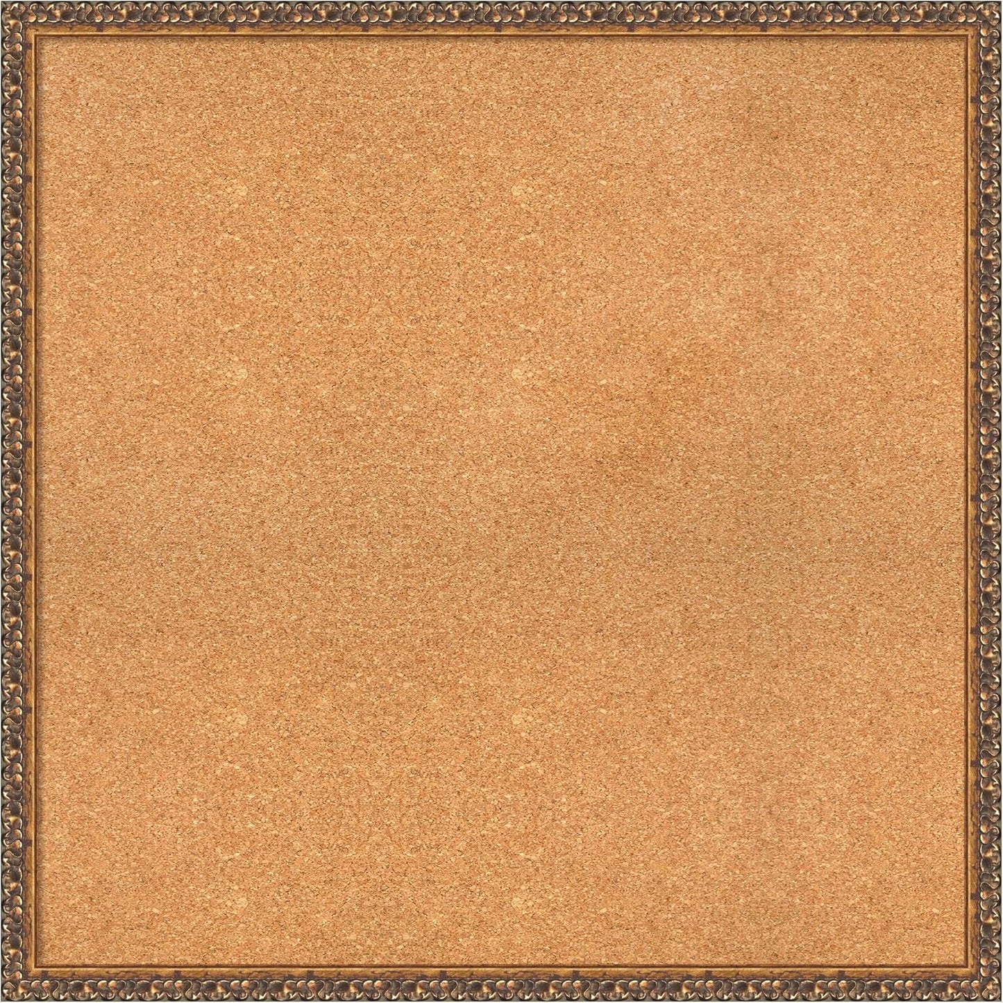 Amanti Art Natural Cork Board for Wall, 32x32 Vision Board with Bronze Frame, Large Corkboard Office Decor for Home Organization, Traditional Corkboard Pinboard to Display Items for Home Organization