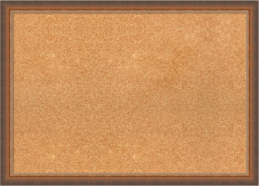 Amanti Art Natural Cork Board for Wall, 20x28 Vision Board with Bronze Frame, Medium Corkboard Office Decor for Home Organization, Modern Corkboard Pinboard to Display Items for Home Organization in