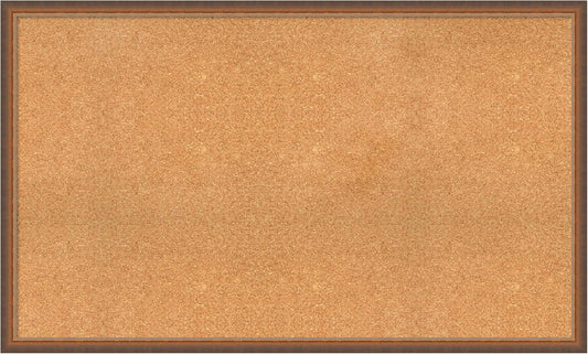 Amanti Art Natural Cork Board for Wall, 30x50 Vision Board with Bronze Frame, Oversize Corkboard Office Decor for Home Organization, Modern Corkboard Pinboard to Display Items for Home Organization
