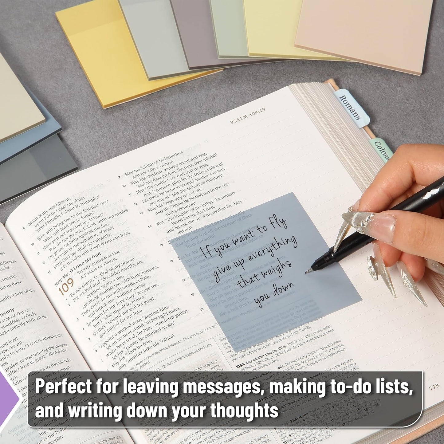 Mr. Pen- Transparent Sticky Notes, 3”x3”, Neutral Tones, 12 Pads, 600 Sheets, See Through Sticky Notes Clear