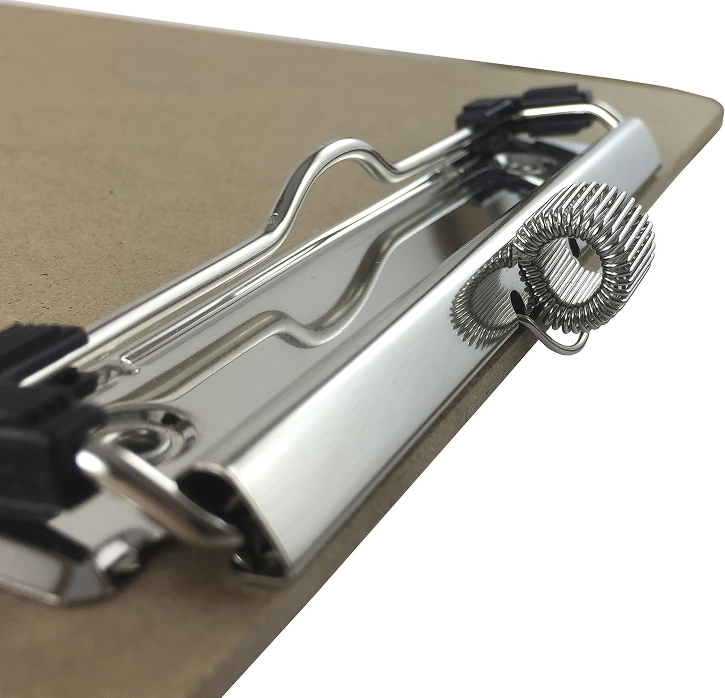 Pen Holder Clipboard, Letter Size, Low Profile Clip, Hardboard, 6-Pack (Pen Included)