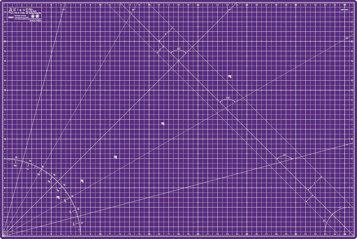 Elan Cutting Mat A1 Pink & Purple, Large Self Healing Cutting Mat 24 x 36 Inch, 5-Ply Craft Board Pink, Hobby Board for Crafts 24x36 Inch