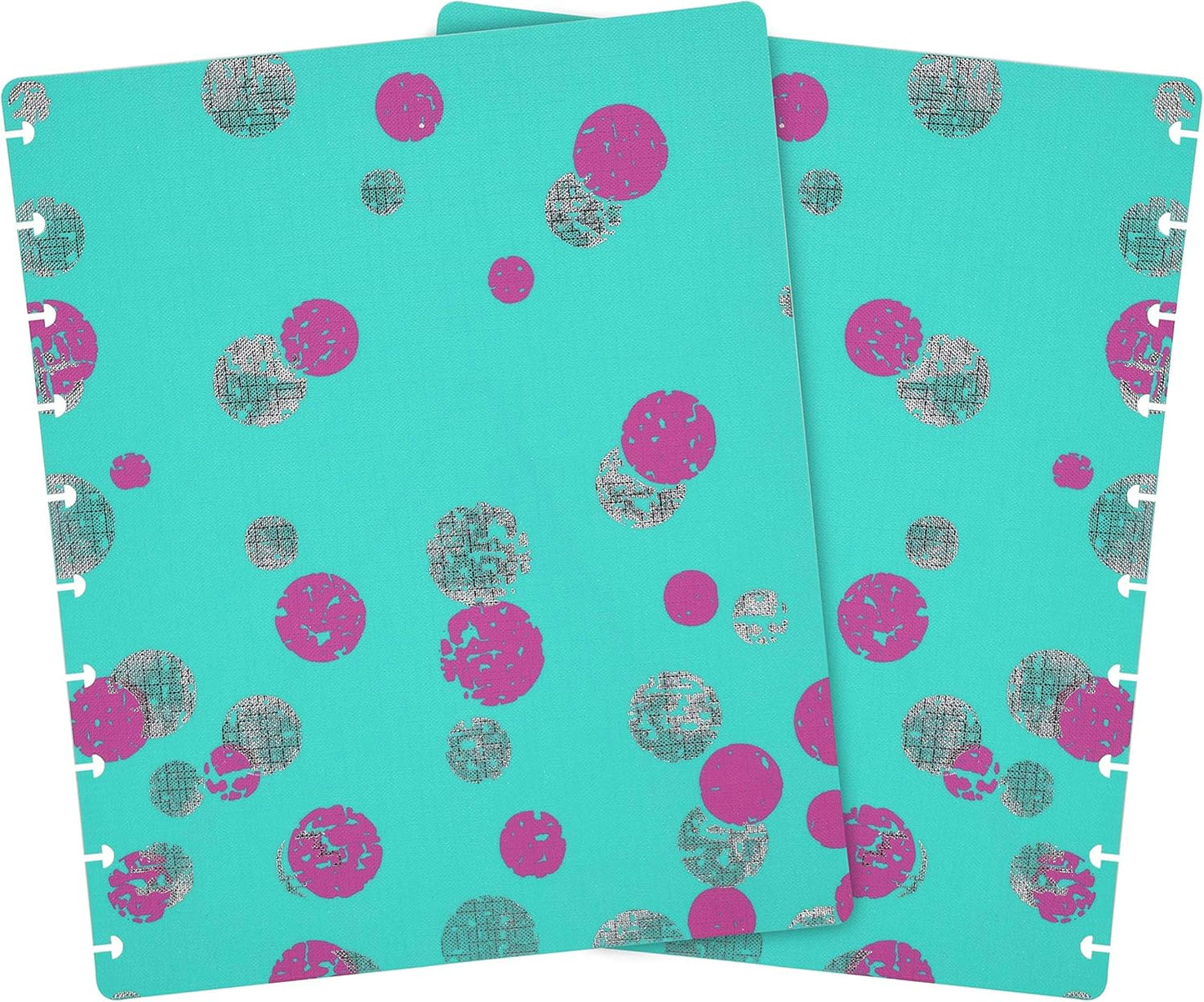 Talia Discbound Notebooks, Planner, Customizable, (yBounce Taffy w/Aluminum Silver Discs, Midsize (7.5in x 9.75in))