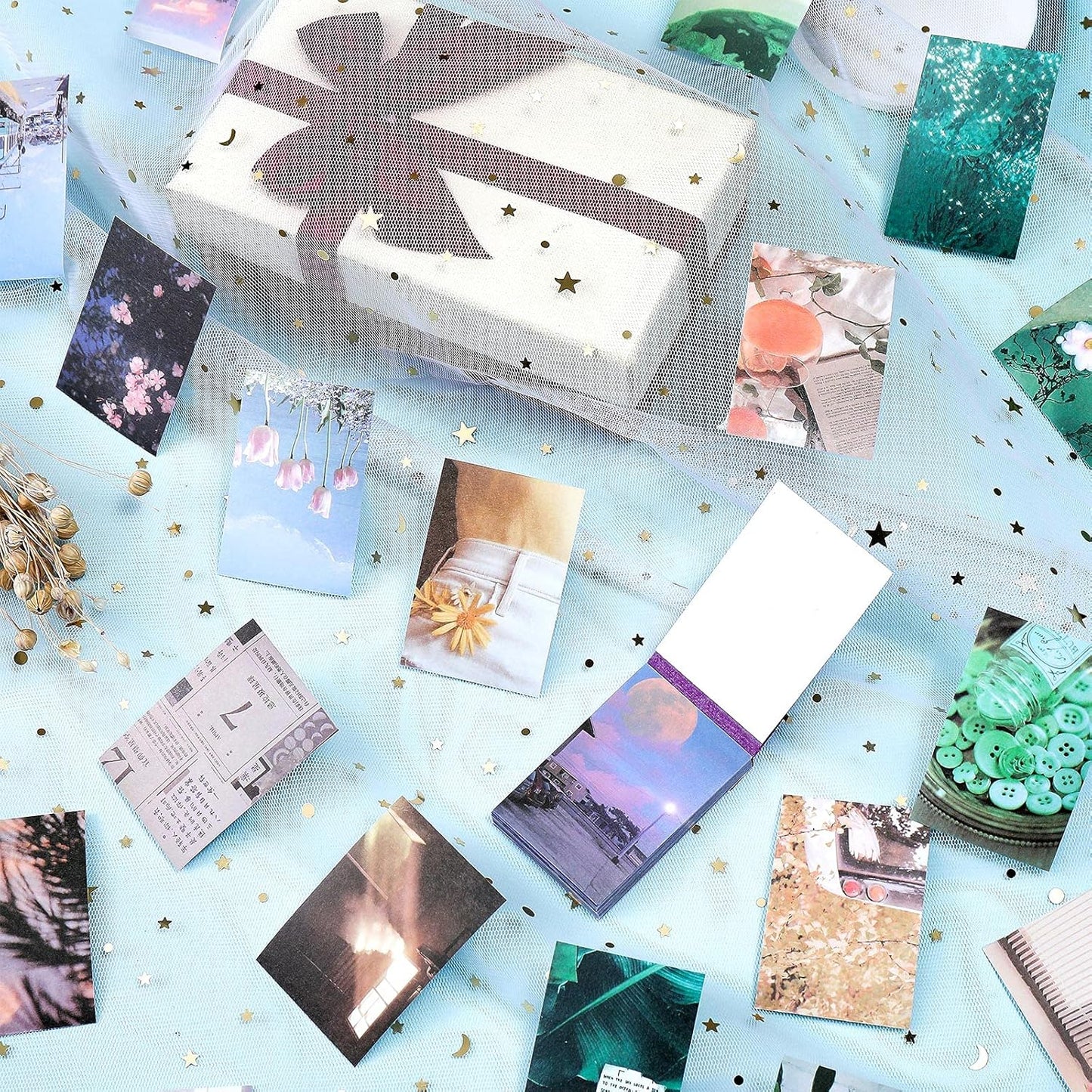 Outus 300 Sheets Washi Paper Sticker Aesthetic Stickers Set for Journaling Travel Planner Stickers for Scrapbooking Vintage Washi Sticker Book for Diary Calendar DIY Craft Album(Gentle Style)