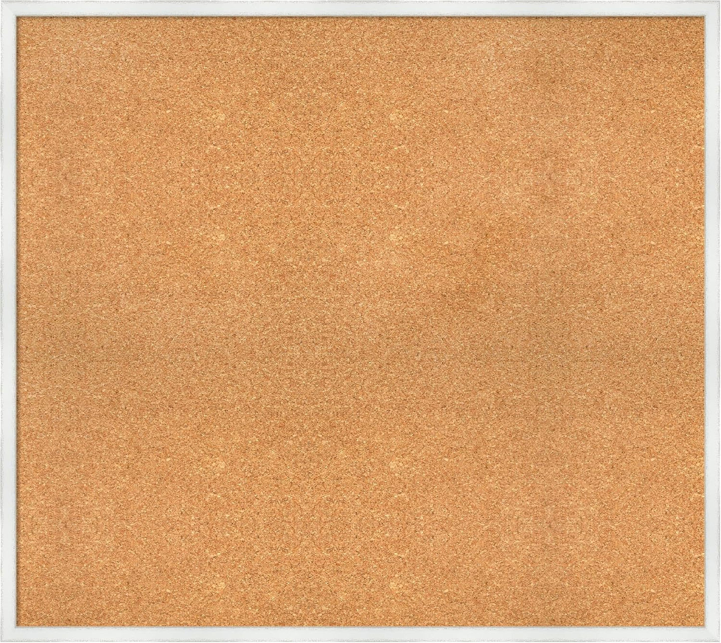 Amanti Art Natural Cork Board for Wall, 33x37 Vision Board with White Frame, X-Large Corkboard Office Decor for Home Organization, Country Rustic Corkboard Pinboard to Display Items for Home