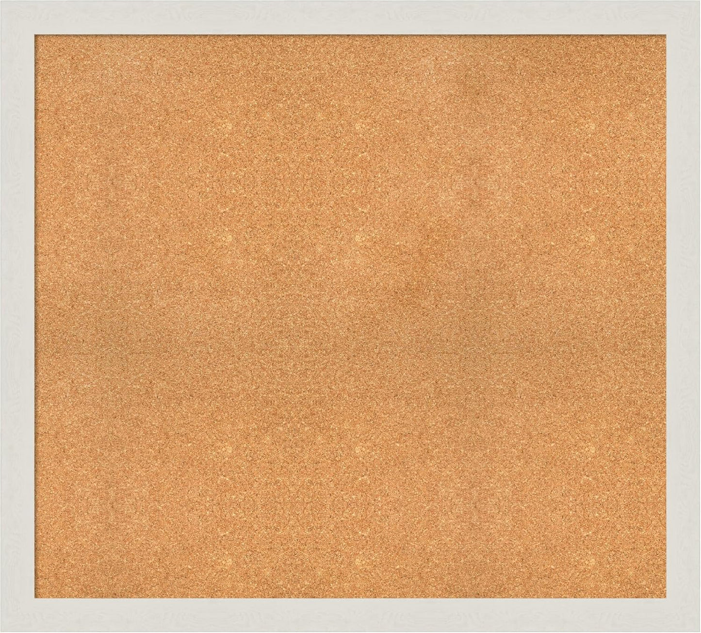Amanti Art Natural Cork Board for Wall, 37x41 Vision Board with White Frame, Oversize Corkboard Office Decor for Home Organization, Country Rustic Corkboard Pinboard to Display Items for Home