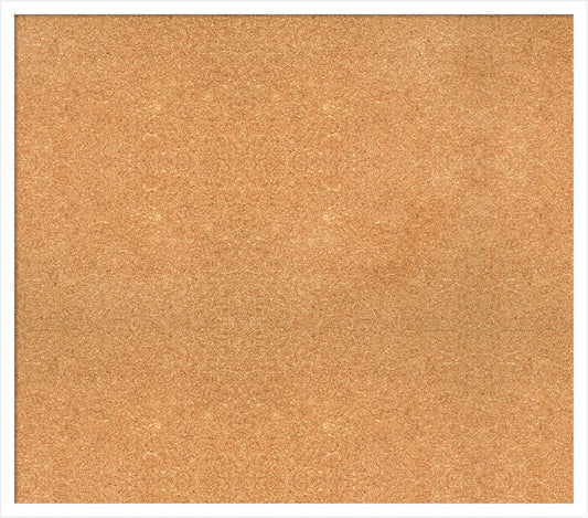 Amanti Art Natural Cork Board for Wall, 29x33 Vision Board with White Frame, Large Corkboard Office Decor for Home Organization, Modern Corkboard Pinboard to Display Items for Home Organization in