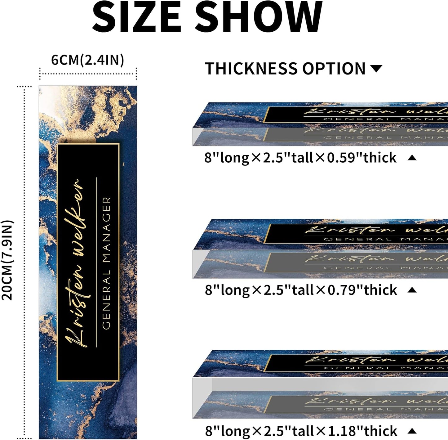 Desk Name Plate Personalized | Custom Name Plates for Desks | Office Gifts for Coworkers, Boss, Employee, Teacher, Social Worker | Office Desk Decor - (8" x 2.5")-Design 7