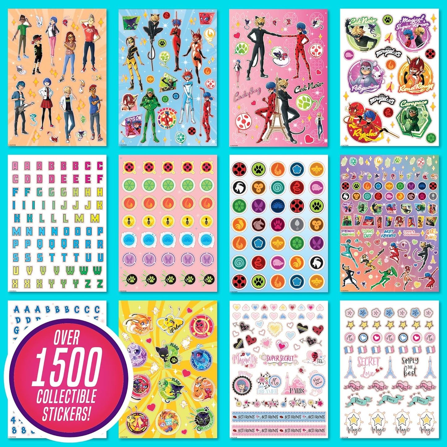 Miraculous 1500+ Super Stickers by Horizon Group USA