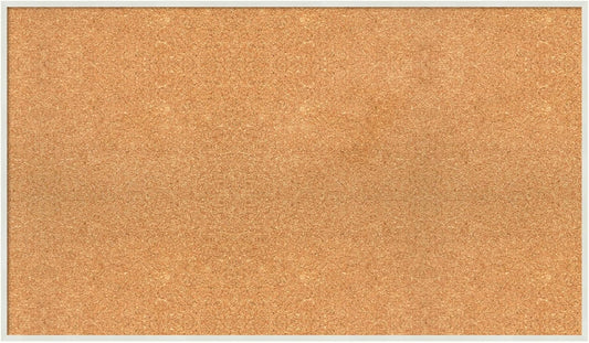 Amanti Art Natural Cork Board for Wall, 23x39 Vision Board with White Frame, Large Corkboard Office Decor for Home Organization, Modern Corkboard Pinboard to Display Items for Home Organization in