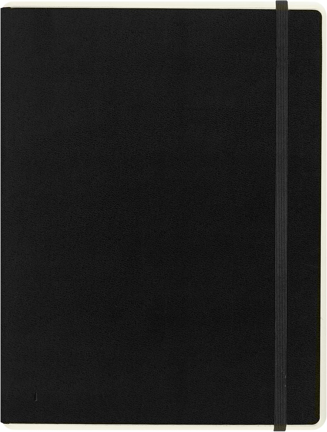 Moleskine Paper Tablet Hard Cover Smart Notebook, Plain/Blank, XL (7.5" x 9.75") Black, Compatible w/ Moleskine Pen+ Ellipse (Sold Separately) & App, Digitize & Organize, 176 Pages
