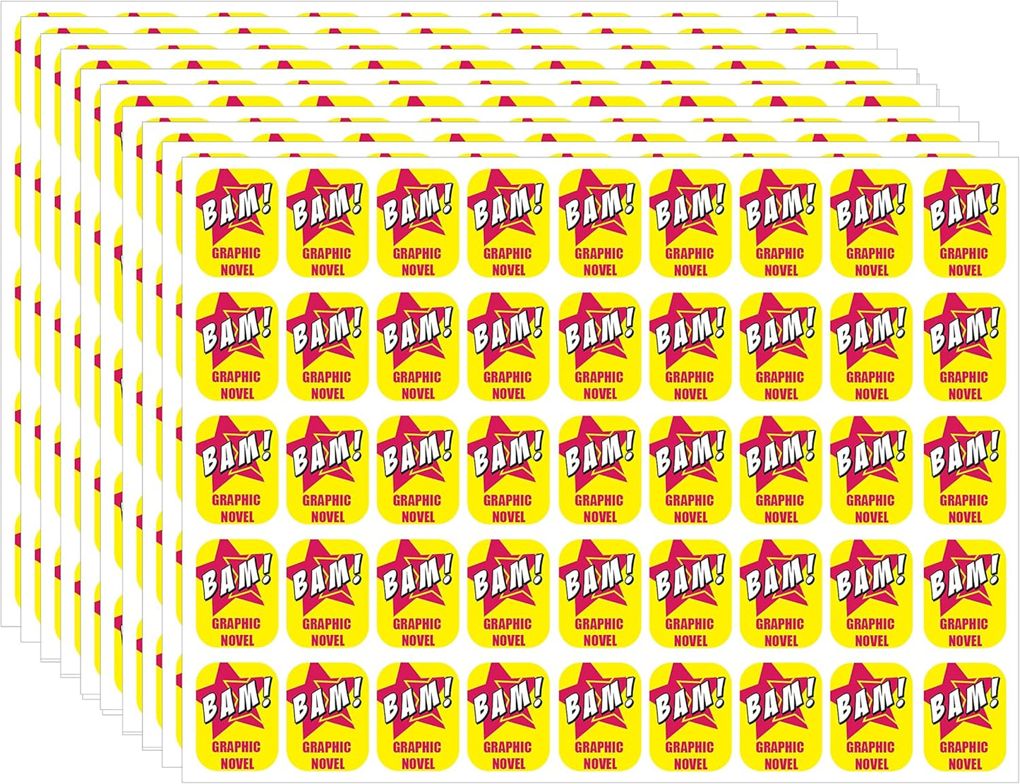 Genre Book Spine Labels | Library Classification Stickers Graphic Novels 450pcs