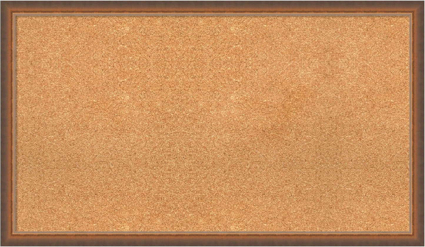 Amanti Art Natural Cork Board for Wall, 22x38 Vision Board with Bronze Frame, Large Corkboard Office Decor for Home Organization, Modern Corkboard Pinboard to Display Items for Home Organization in