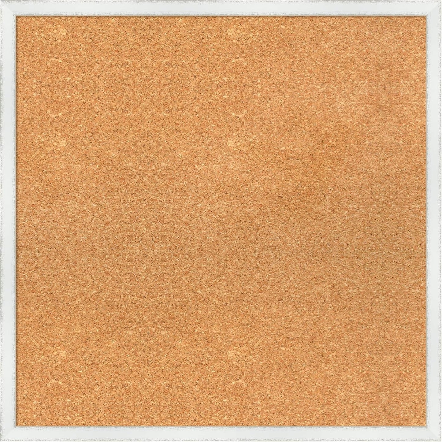 Amanti Art Natural Cork Board for Wall, 23x23 Vision Board with White Frame, Medium Corkboard Office Decor for Home Organization, Country Rustic Corkboard Pinboard to Display Items for Home