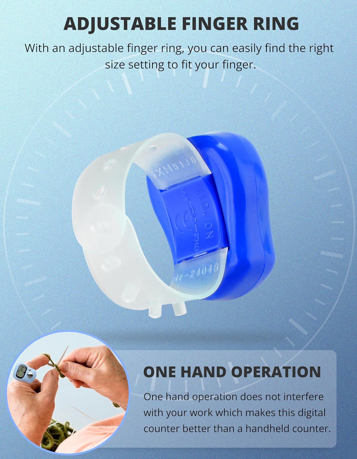 KTRIO Electronic Finger Counter, Mini LCD Digital Display Tally Counter 5-Digit Number Count Clicker, Counters Clickers for Knitting, Crochet, Coaching, Lap, Golf, Toddler & Fidget