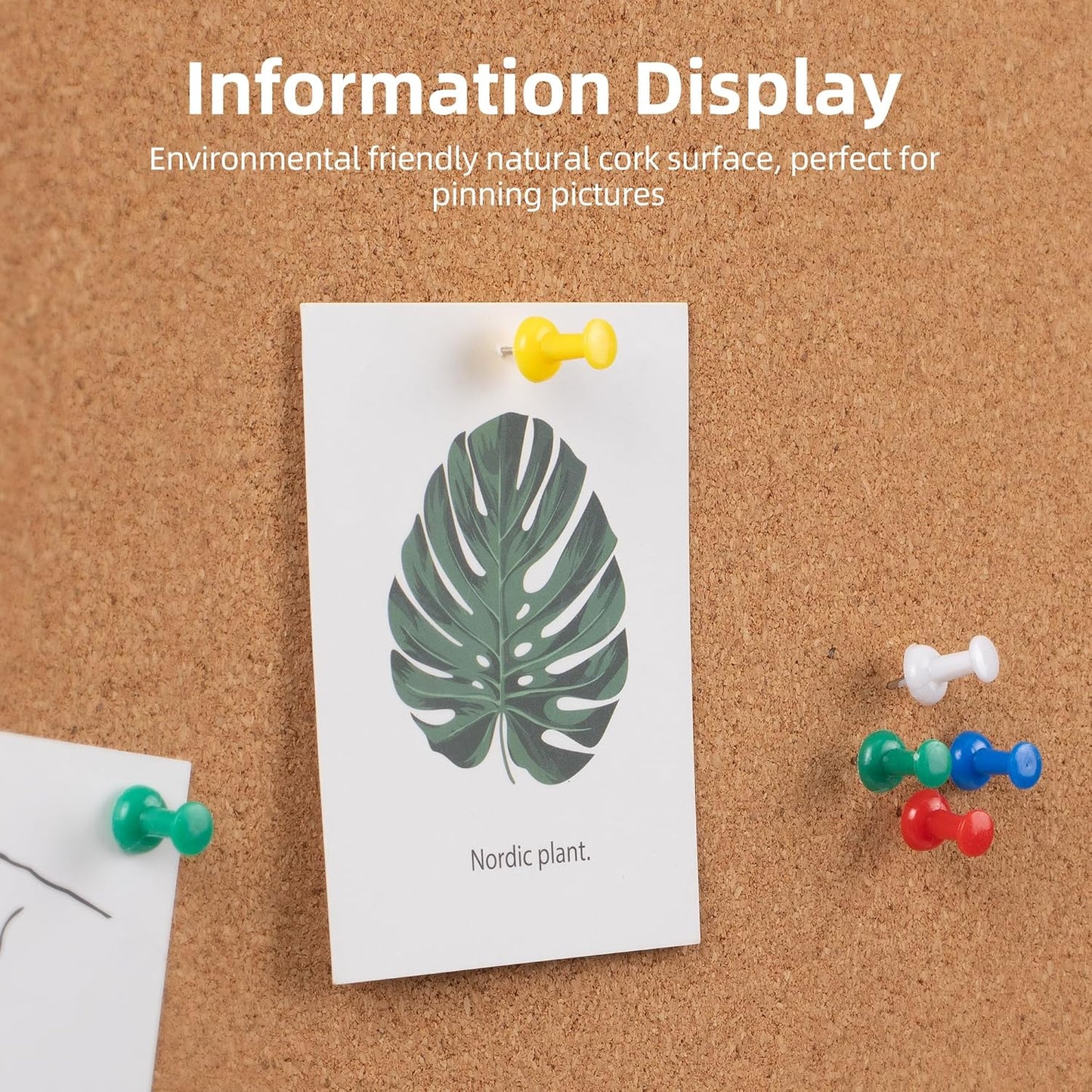 Board2by Extra Large Cork Bulletin Board 60" X 48", Black Wood Framed 5'x4' Corkboard for Wall, Wall Mounted Notice Pin Board with 18 Push Pins for School, Home & Office