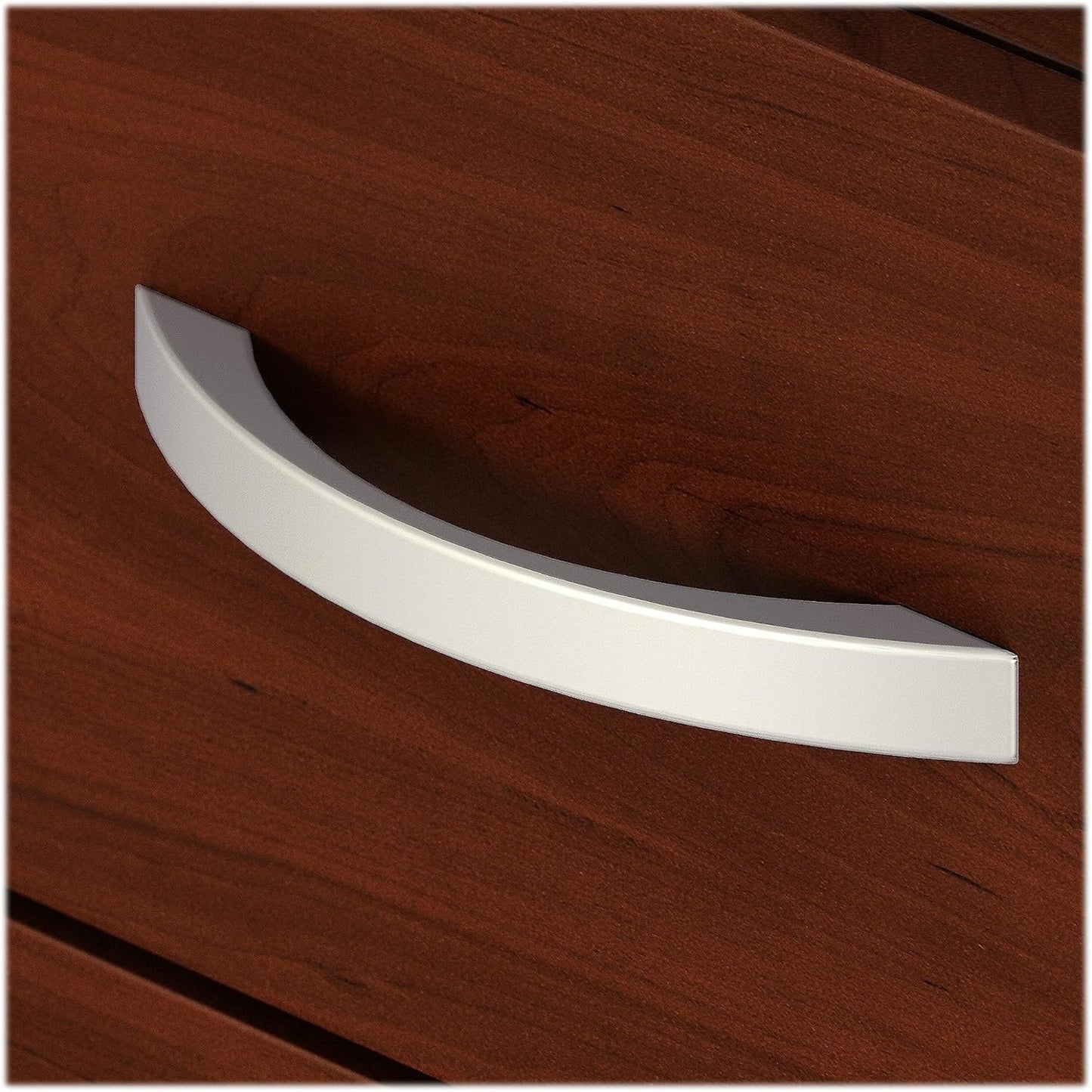 Bush Business Furniture 3 Drawer Mobile File Cabinet - Assembled, Rolling Document Storage for Home or Professional Office, Studio C Collection, Hansen Cherry