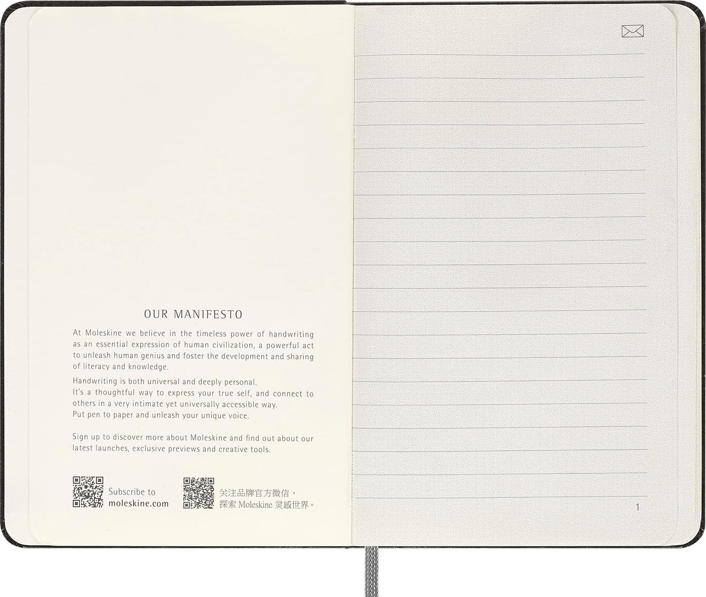 Moleskine Smart Notebook, Pocket, Ruled, Black, Hard Cover (3.5 x 5.5)