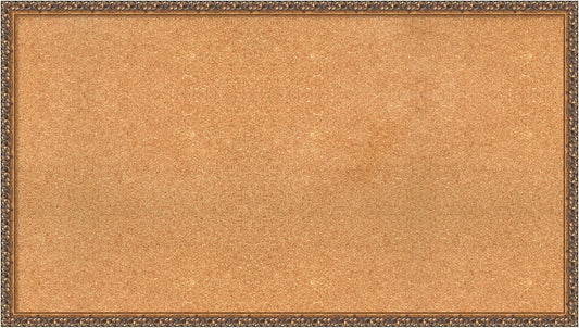 Amanti Art Natural Cork Board for Wall, 26x46 Vision Board with Bronze Frame, Oversize Corkboard Office Decor for Home Organization, Traditional Corkboard Pinboard to Display Items for Home