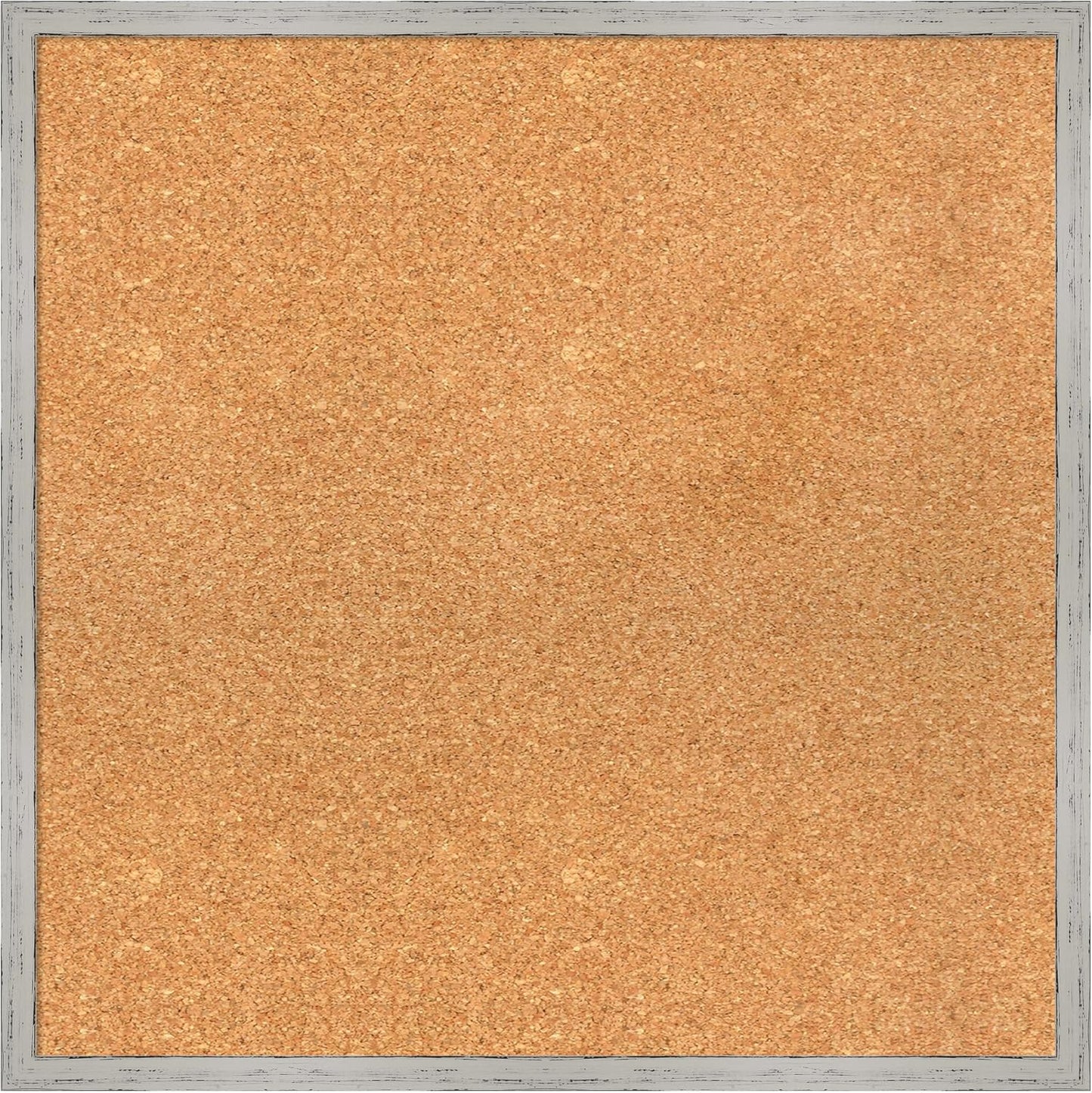 Amanti Art Natural Cork Board for Wall, 23x23 Vision Board with White Frame, Medium Corkboard Office Decor for Home Organization, Cottage Corkboard Pinboard to Display Items for Home Organization in