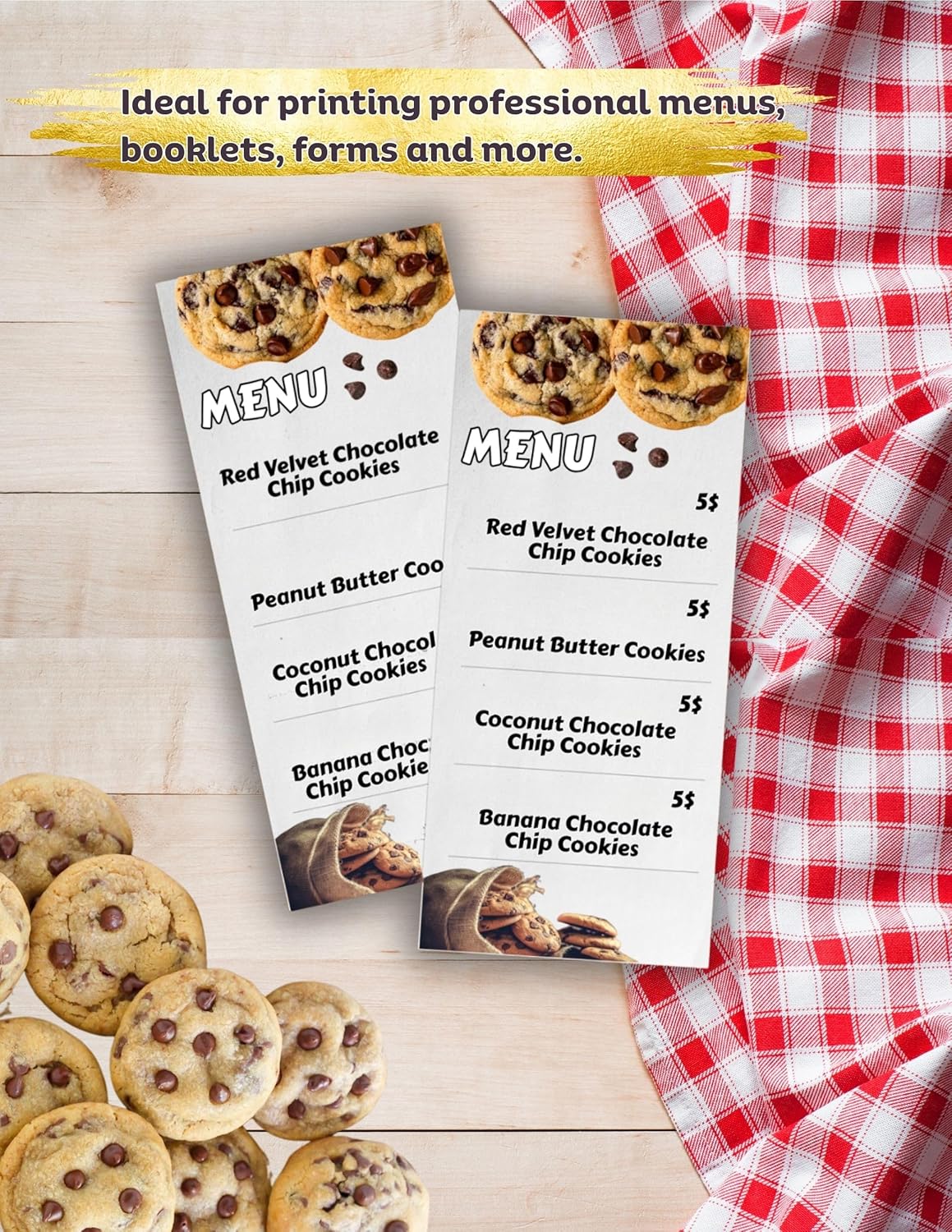 Limited Papers (TM) 8.5x11 Perforated Paper, 20/50 Pound, 75 GSM, Variety of Perforation Sizes and Colors, for Forms, Tickets, Postcards, Business Cards. (White, 2 up – vertical 4 1/4”)