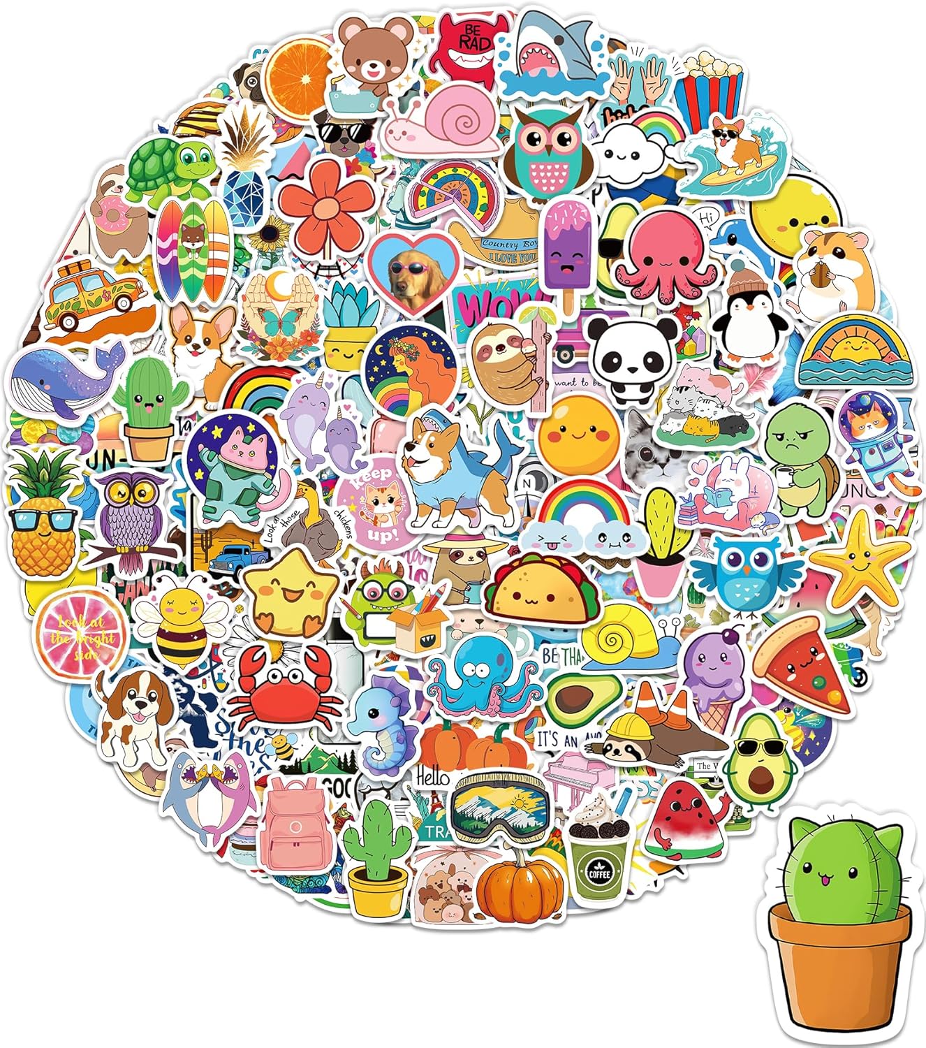 Sticker for Water Bottles, 400 Pcs/Pack Cute Vinyl Waterproof Vsco Laptop Stickers for School Students Gifts Classroom Teachers Prizes Stickers for Kids