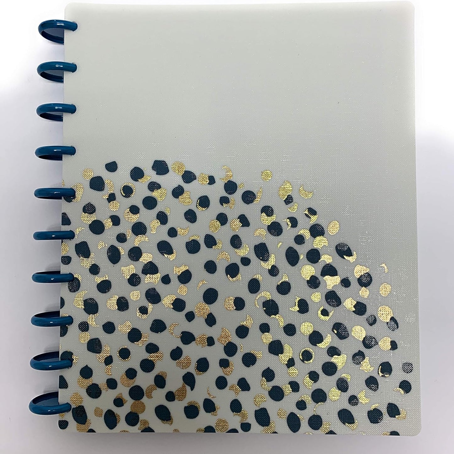 Talia Discbound Notebooks, Planner, Customizable, (Fireworks Deep Lake with deep Lake Blue Discs, Midsize (7.5in x 9.75in))