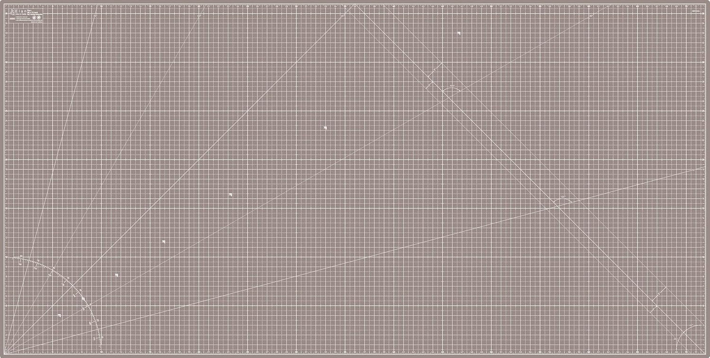 Elan Cutting Mat 36x72 Black & Taupe, Extra Large Self Healing Cutting Mat 36 x 72 Inch, 5-Ply Craft Board Black, Hobby Board for Sewing and Quilting