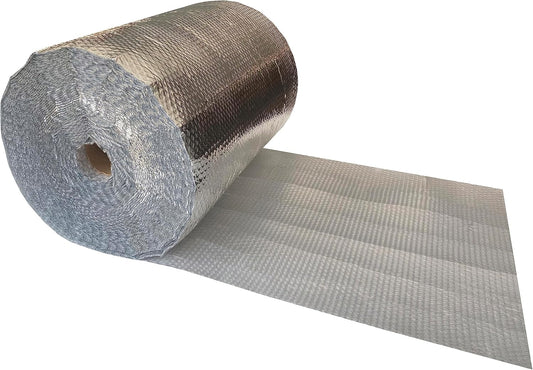 USA Reflective Bubble Insulation Roll, 24" Width x 125' Length, One- Sided Bubble Foil Insulation Roll Thermal Barrier, Window Insulation For Summer & Winter, Radiant Barrier Wrap