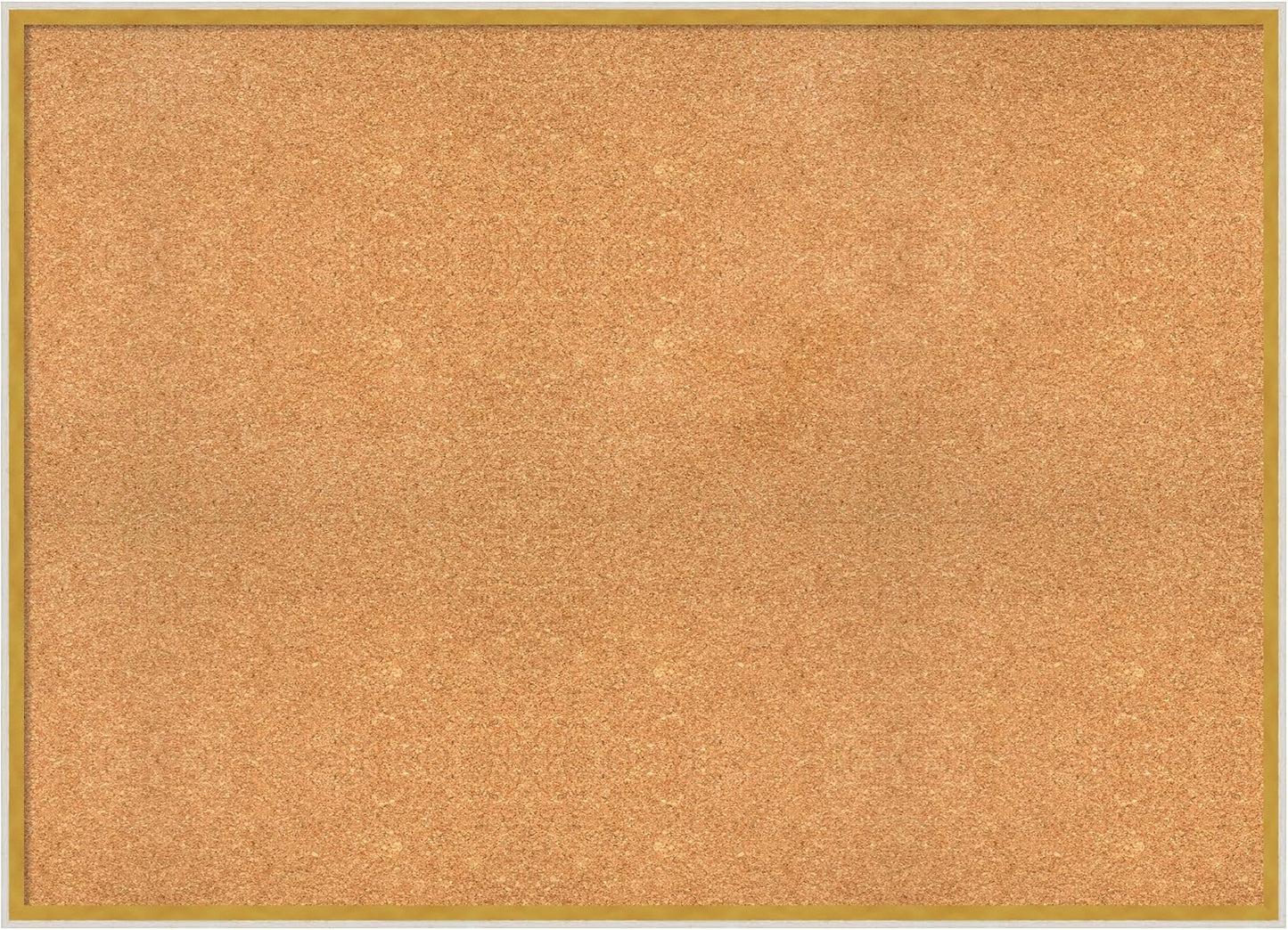 Amanti Art Natural Cork Board for Wall, 31x43 Vision Board with White Frame, Oversize Corkboard Office Decor for Home Organization, Modern Corkboard Pinboard to Display Items for Home Organization in