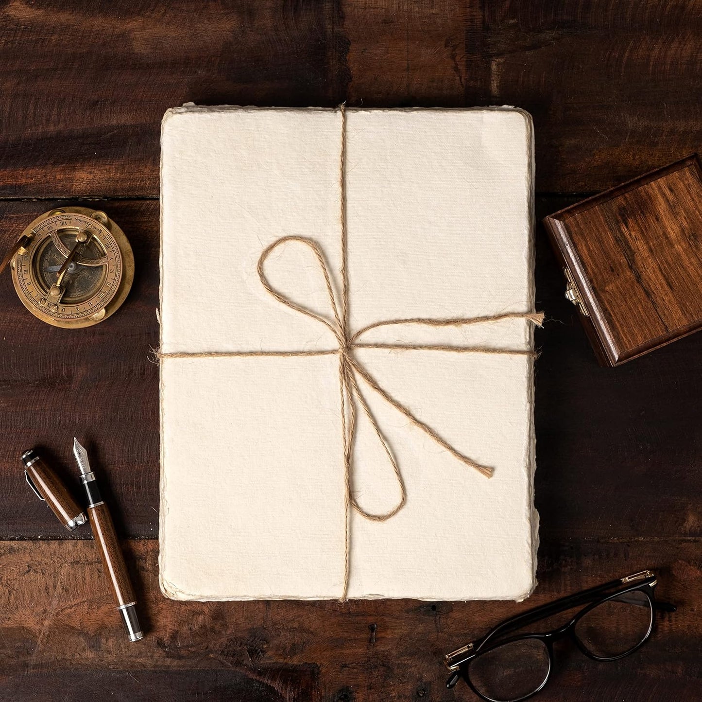 Watercolor Paper | Letter Sized Vintage Paper 8.5 x 11 Inches | 200 GSM Handmade Paper | 50 Sheets of Recycled Cotton Papers, Perfect for Any Medium, Blank Water Color Papers, Antique Paper