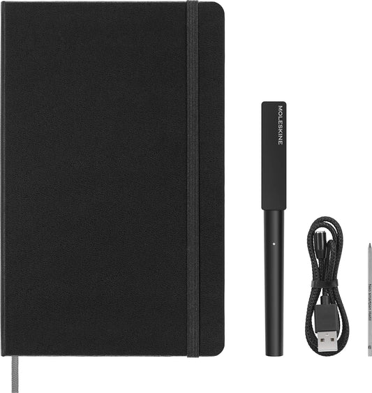 Moleskine Smart Writing Set with Improved Battery – 2024 Edition | Smart Notebook & Smart Pen for Digital Note-Taking | Works Notes App Smart Notebooks Only
